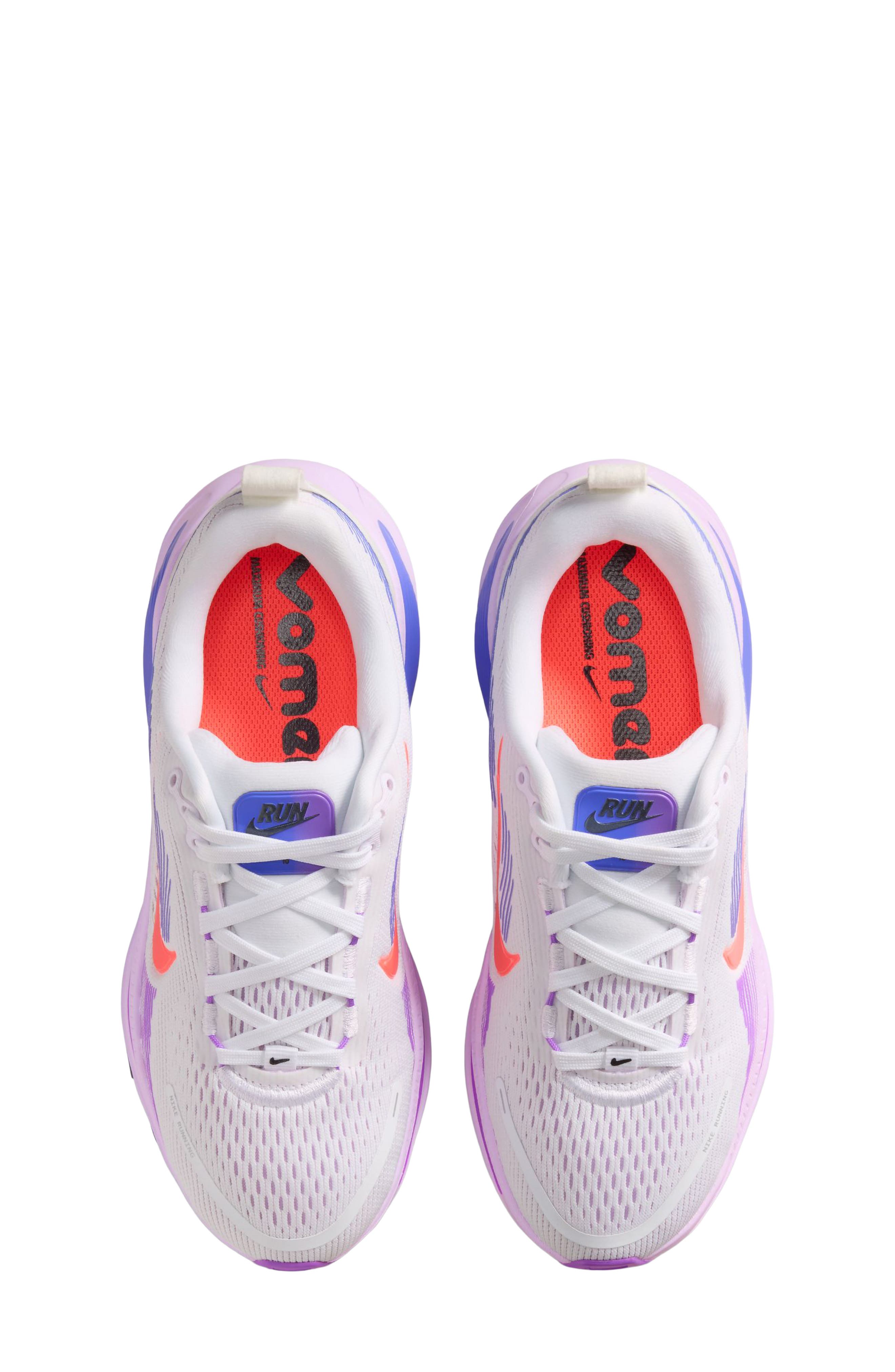 Kids' Vomero 18 Running Shoe, Alternate, color, 111 WHITE/HOTLVA