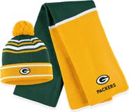 WEAR by Erin Andrews Women's WEAR by Erin Andrews Green Green Bay Packers Colorblock Cuffed Knit Hat with Pom and Scarf Set