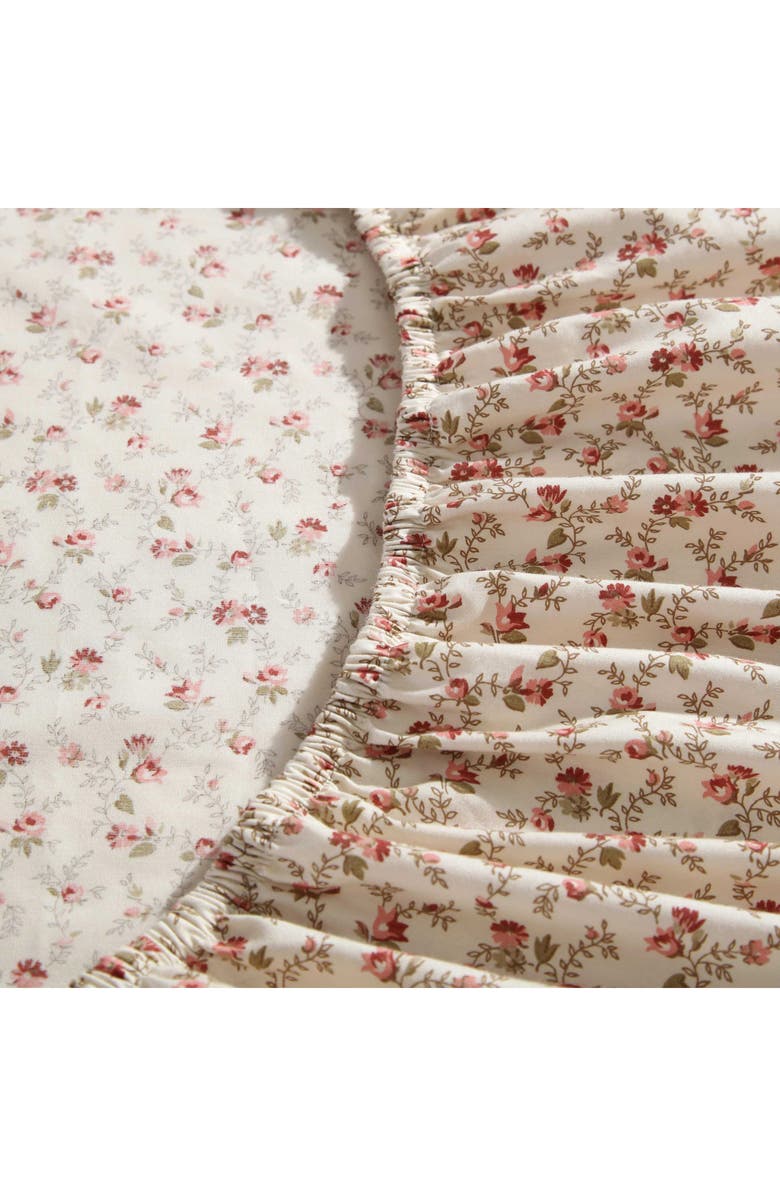 Laura Ashley Sweet Success Twin Cotton Percale Sheet Set, Alternate, color, Pink