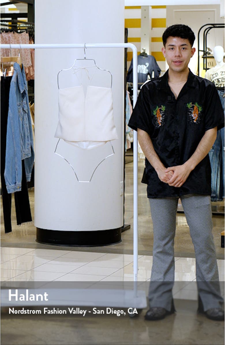 Slit Neck Halter Top, sales video thumbnail