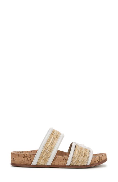 Sam Edelman Rowan Slide Sandals In Dark Natural/bright White