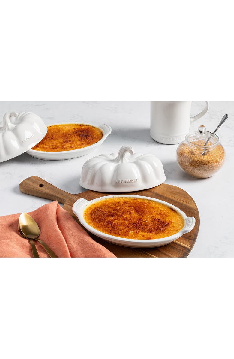 Le Creuset Pumpkin Butter Dish, Alternate, color, White