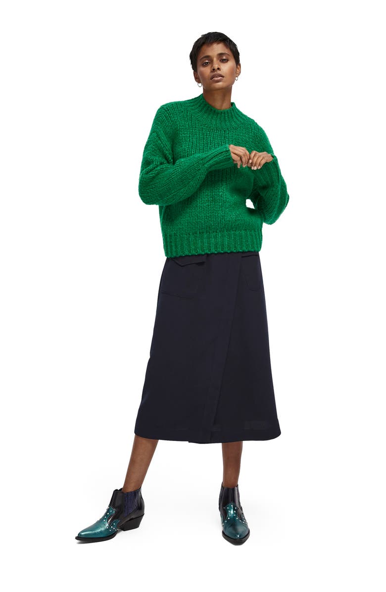 Scotch & Soda Mock Neck Chunky Knit Sweater, Alternate, color,