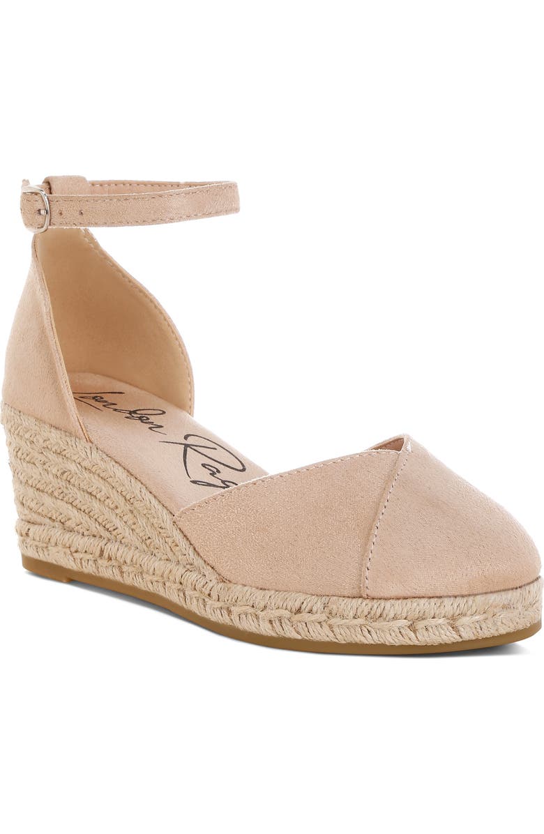 LONDON RAG Sorcruz Espadrille Platform Wedge Pump, Main, color, Beige