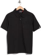CARBON + CRAFT Grid Jacquard Polo
