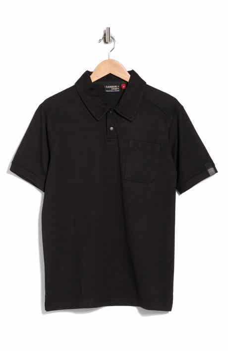CARBON + CRAFT Grid Jacquard Polo