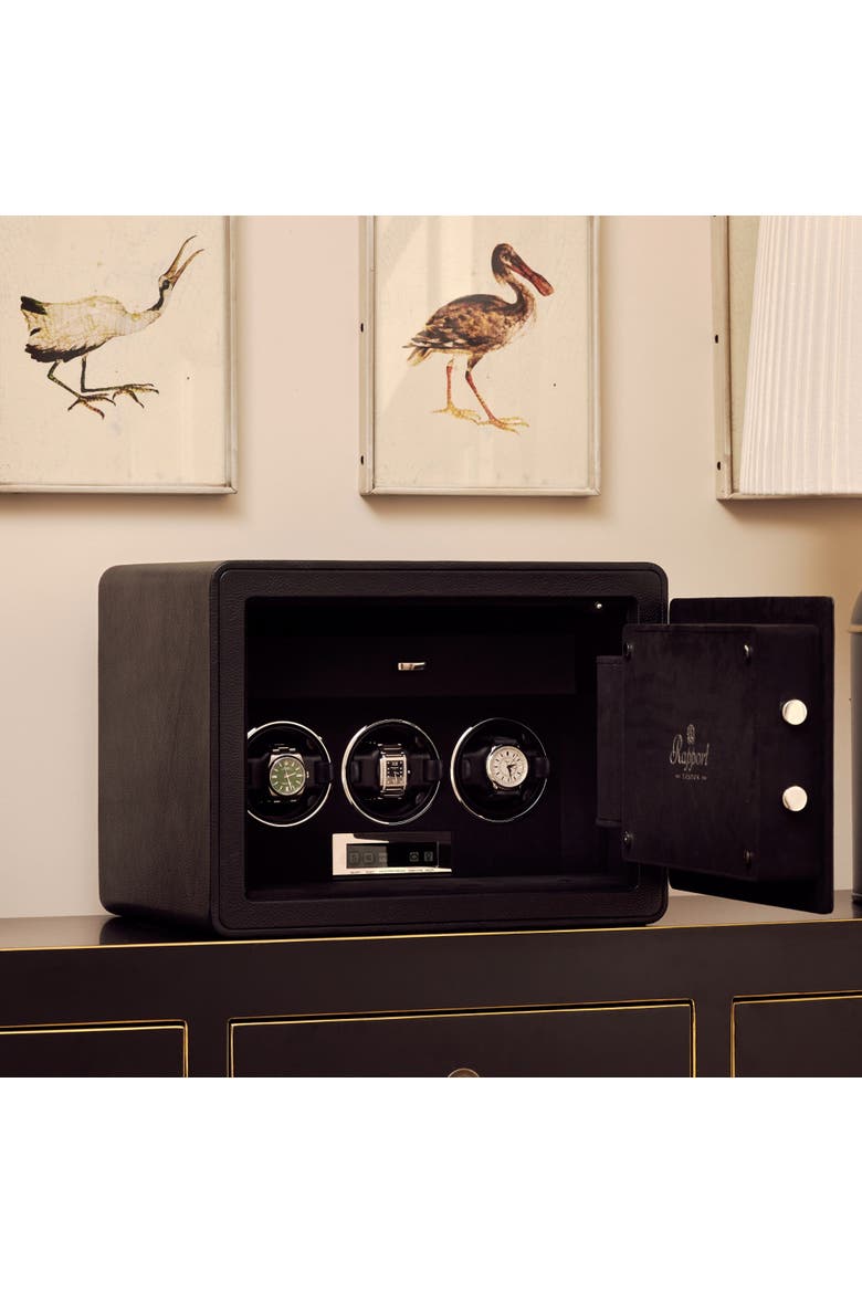 SAVOY WATCH WINDER SAFE, Alternate, color, Black