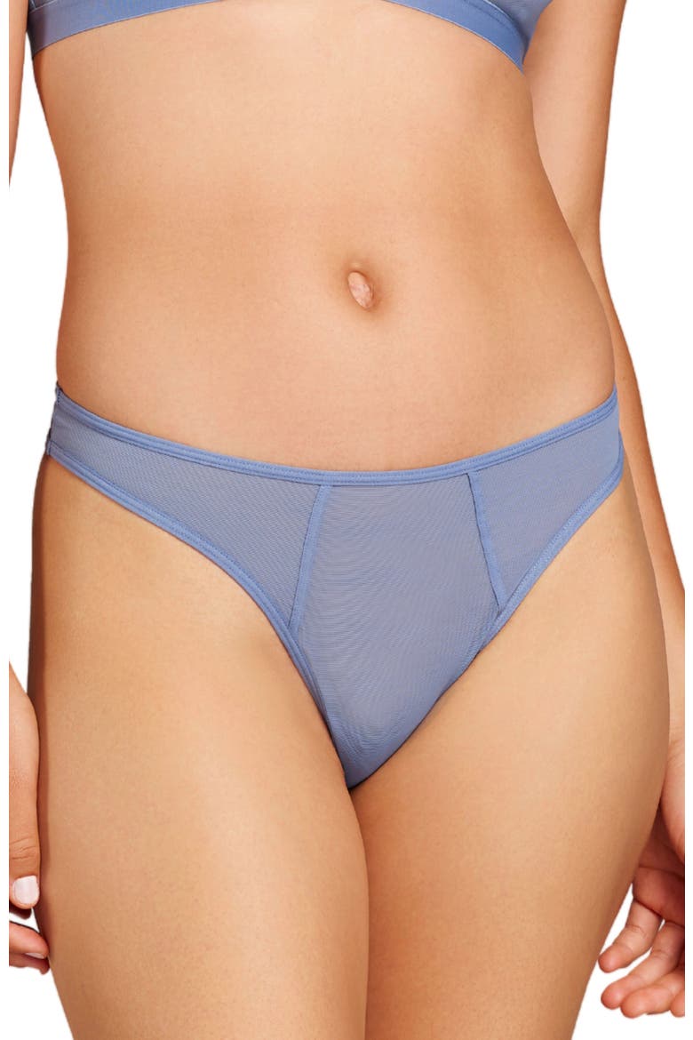 Power Mesh Thong, Main, color, Blue grey