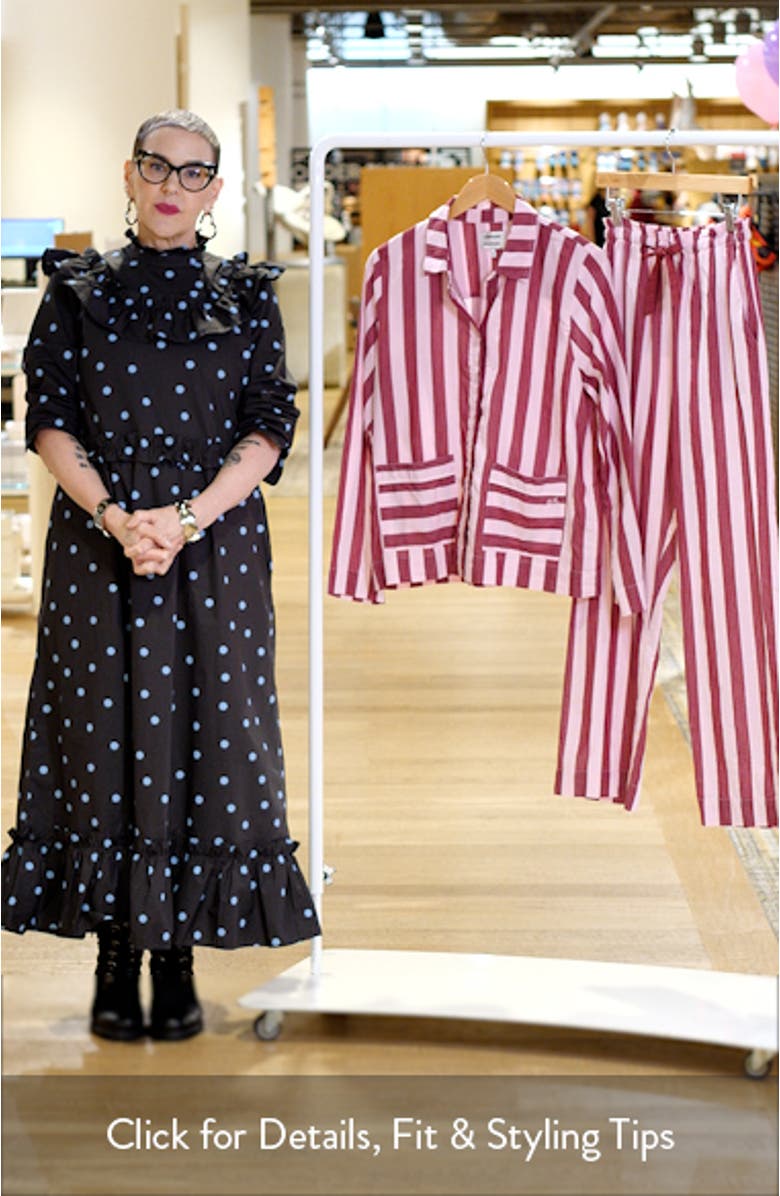 Florie Stripe Organic Cotton Pajamas, sales video thumbnail