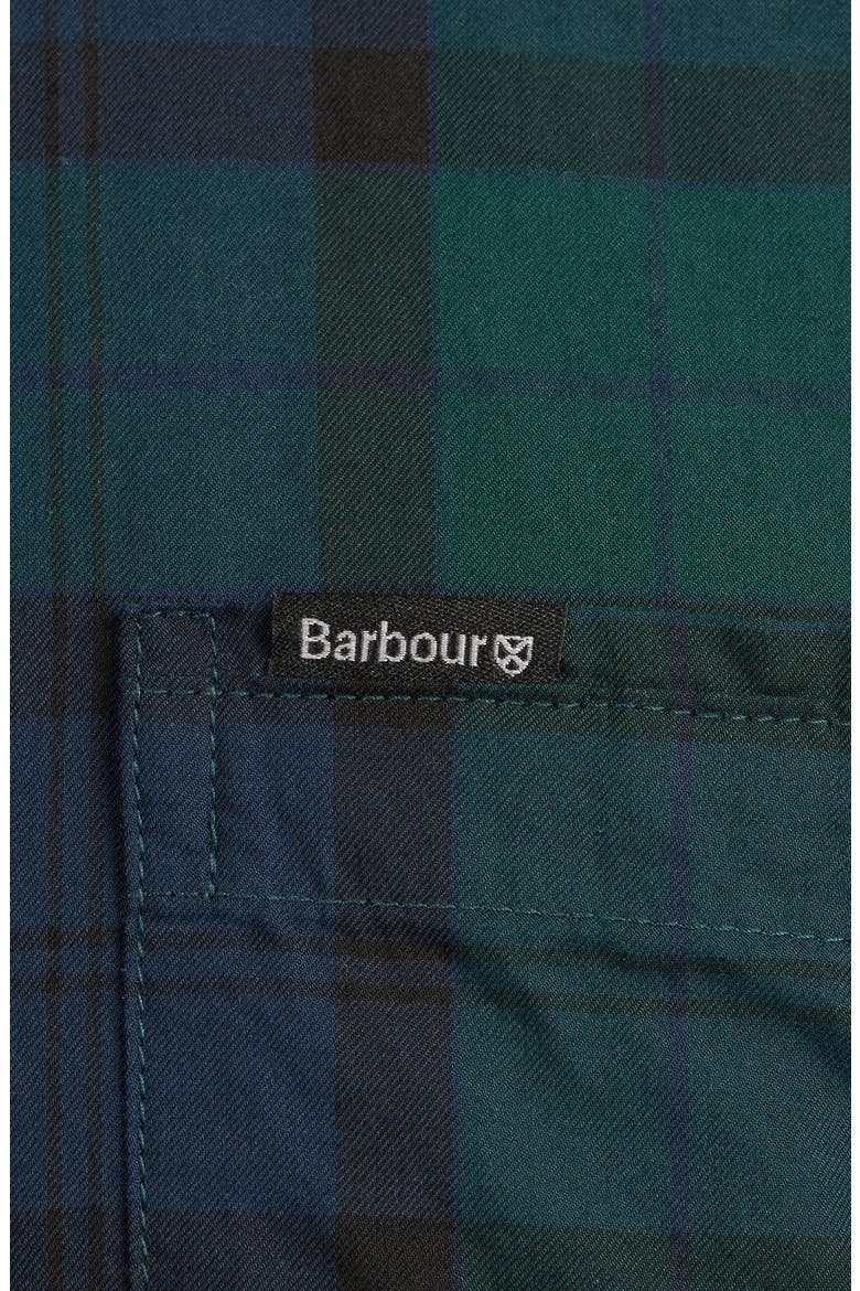 Wetherham Tailored Fit Plaid Flannel Button-Down Shirt, Alternate, color, BLACK WATCH