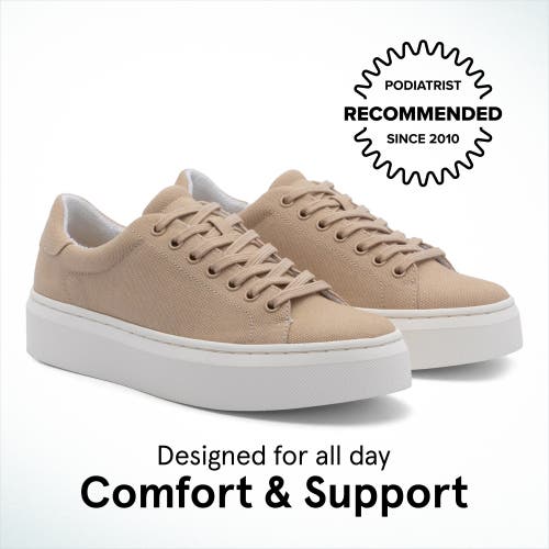 Shop Abeo Jumpstreet Sneaker In Sand Canvas - Metatarsal