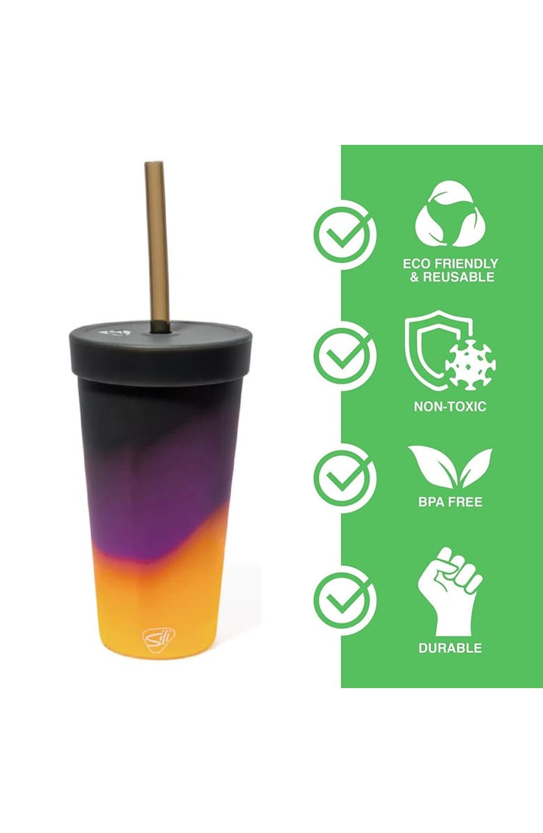 Silipint Silicone 22oz Straw Tumbler, Alternate, color, 