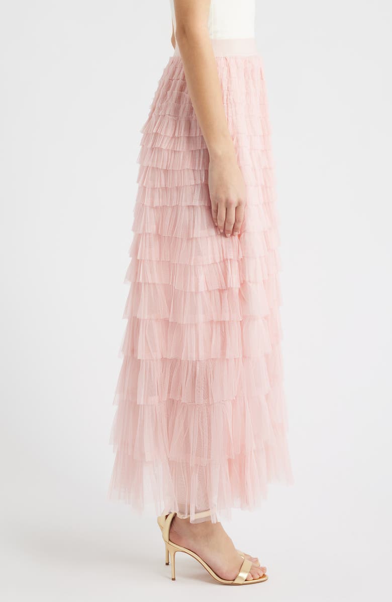CIEBON Niki Mesh Ruffle Skirt, Alternate, color, Pink