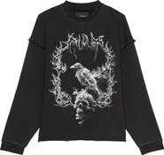 Cult of Individuality Cotton French Terry Graphic Sweatshirt