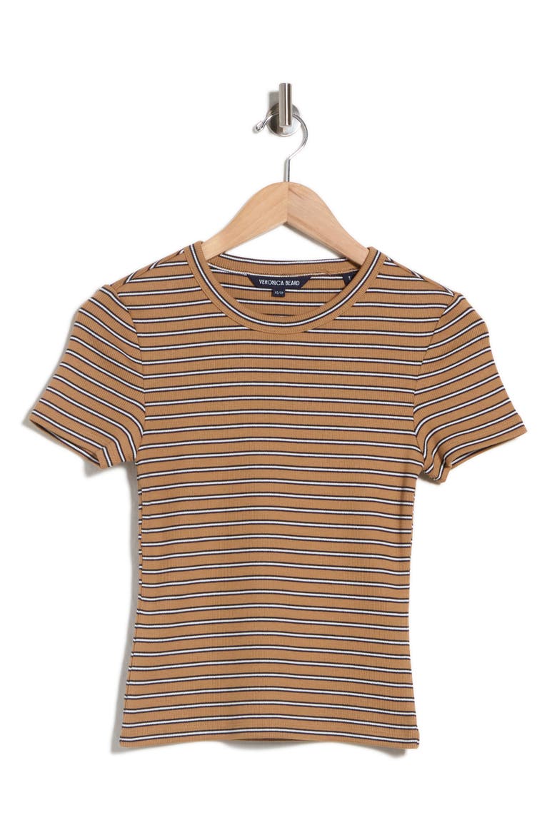 Pruitt Striped T-Shirt, Alternate, color, BROWN MULTI