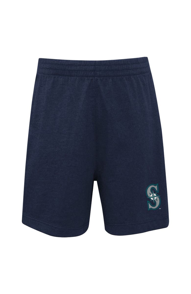 Outerstuff Toddler White/Navy Seattle Mariners Position Player T-Shirt & Shorts Set, Alternate, color, 