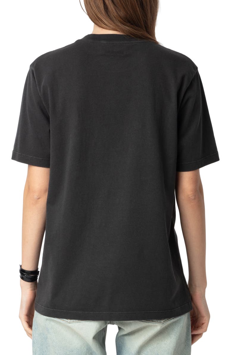 Zadig & Voltaire Edwin Rock 'N' Roll Embellished Graphic T-Shirt, Alternate, color, 