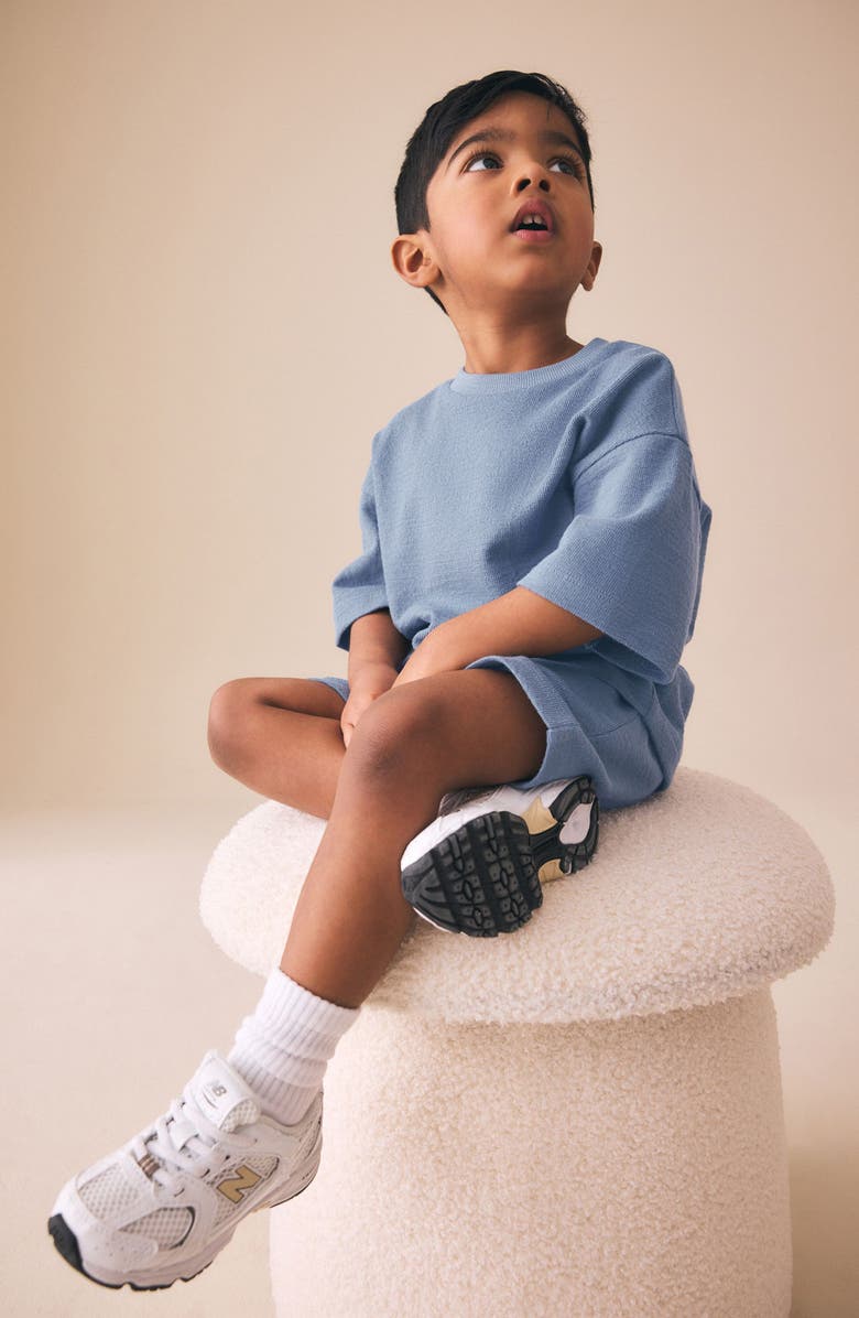 NEXT Kids' Plain T-Shirt & Shorts Set, Alternate, color, Blue