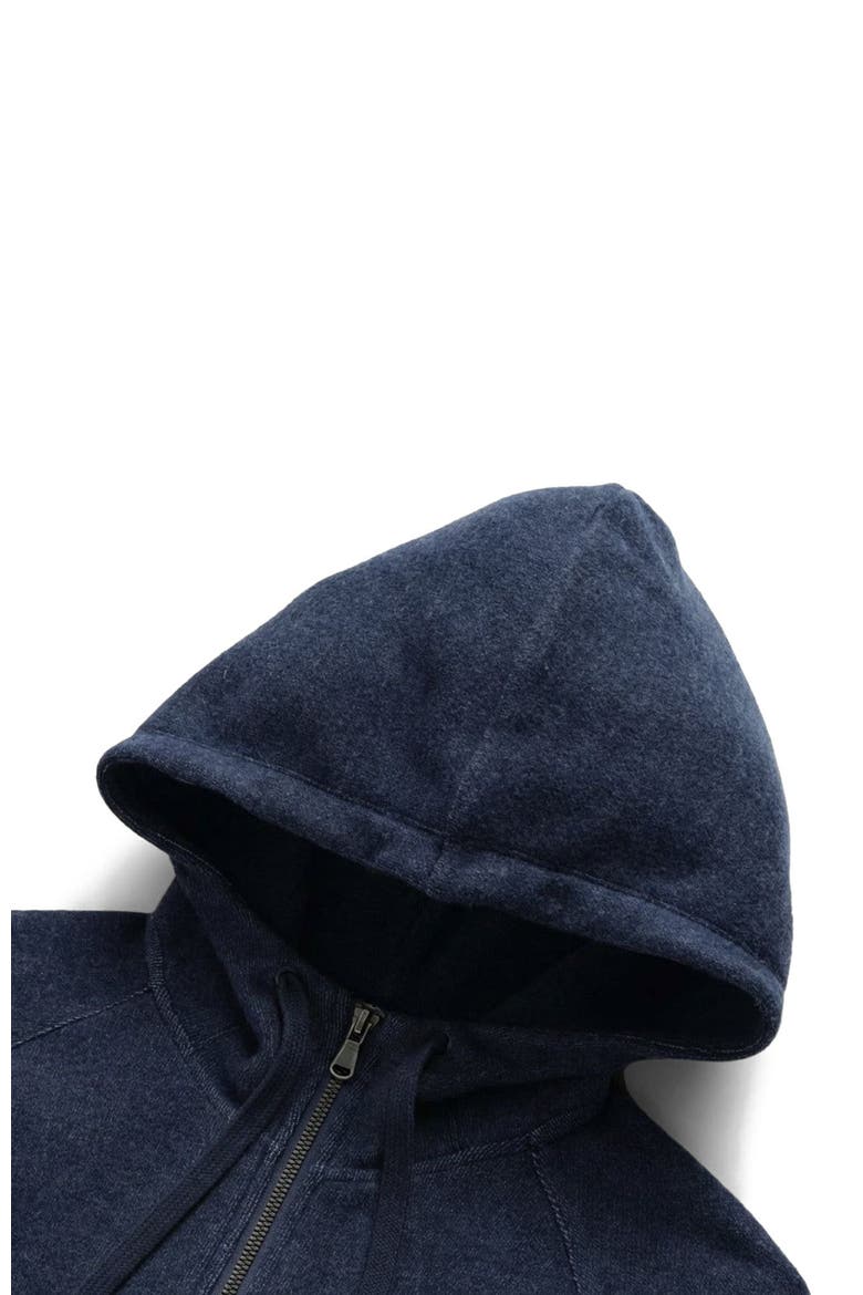 Danny Full-Zip Cashmist Fleece Hoodie, Alternate, color, Navy Heather