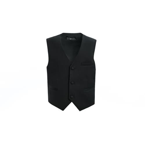 Moustache Vest & Bow Tie Set In Black