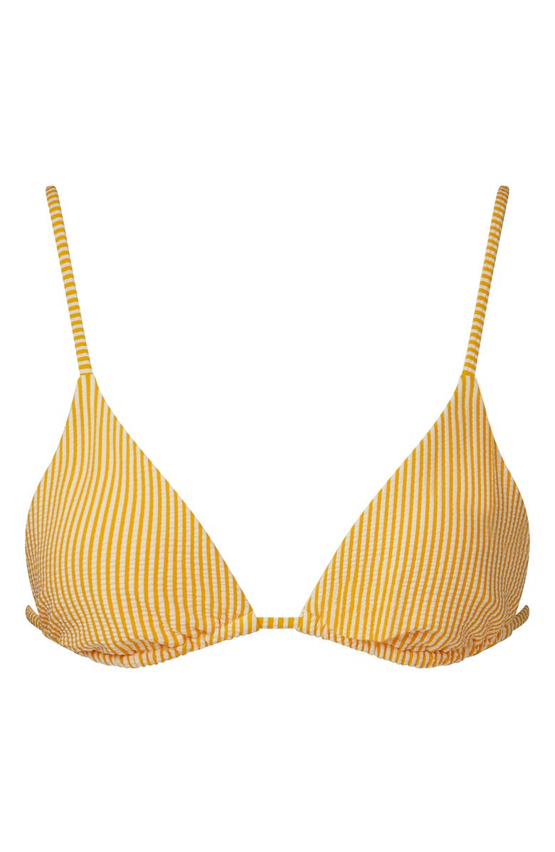 Onia Alexa Stripe Triangle Bikini Top, Alternate, color,