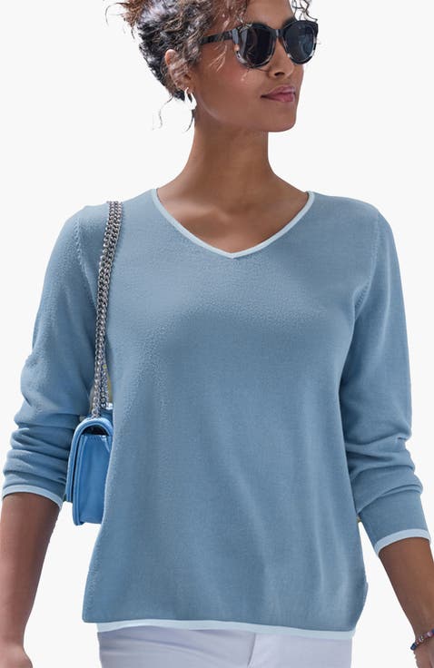 Contrast Trim Sweater