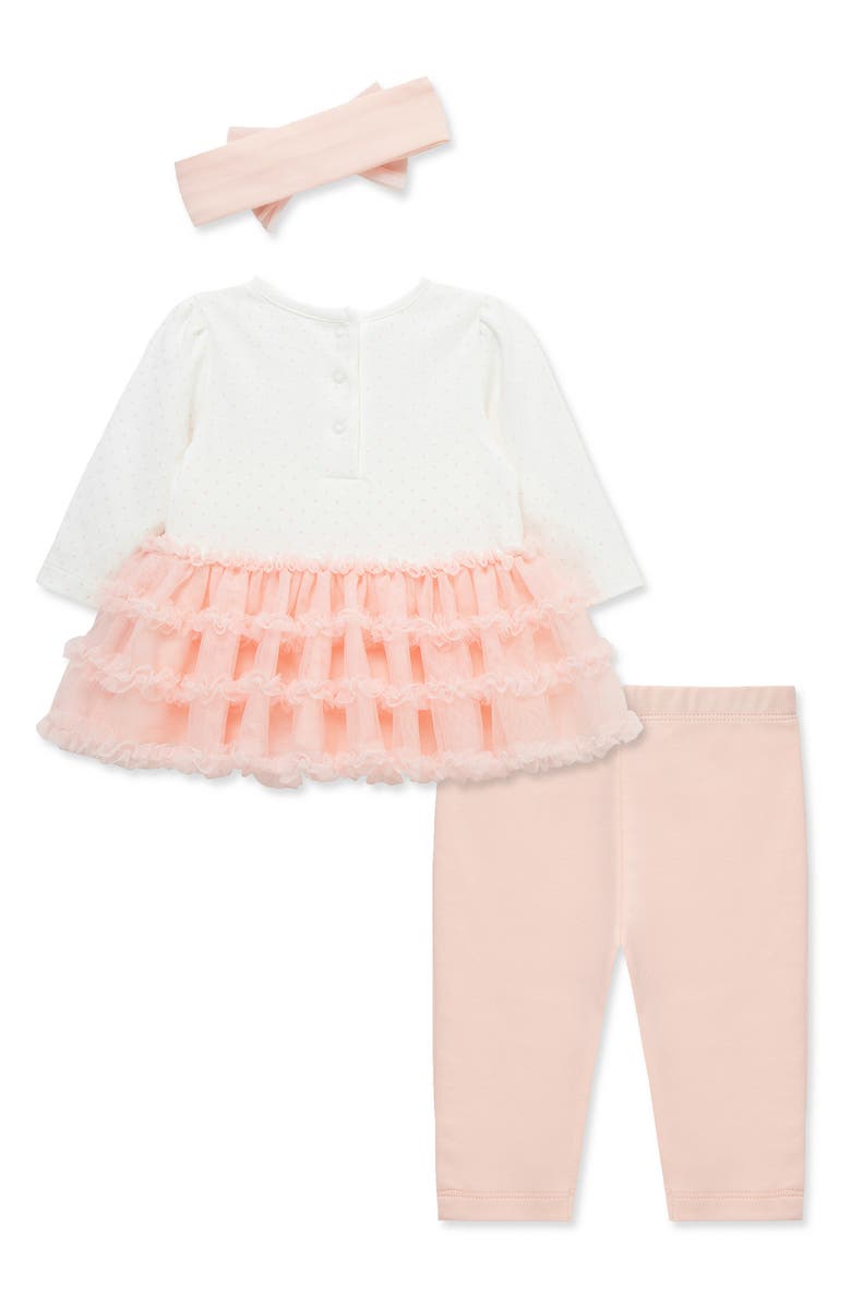 Little Me Ballerina Tutu Top, Leggings & Headband Set, Alternate, color, Pink