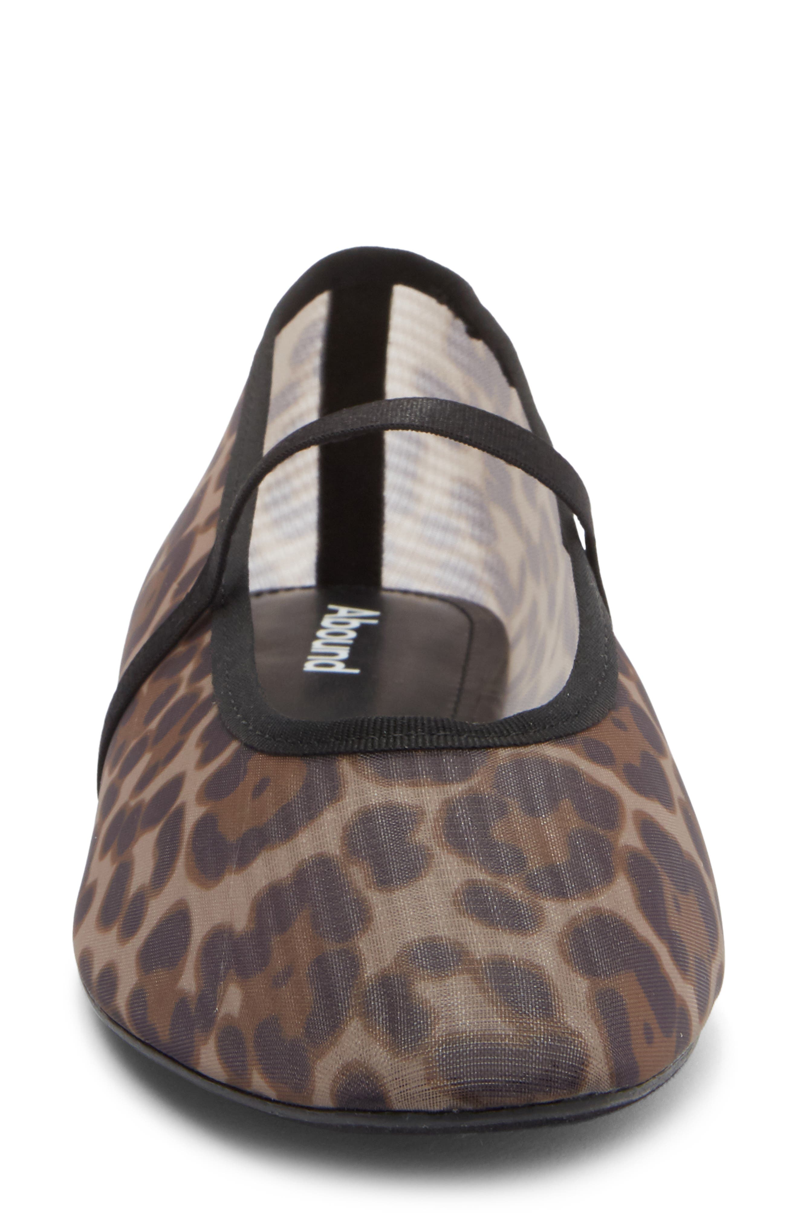 Abound Abigail Mesh Ballet Flat, Alternate, color, Brown Dark Leopard