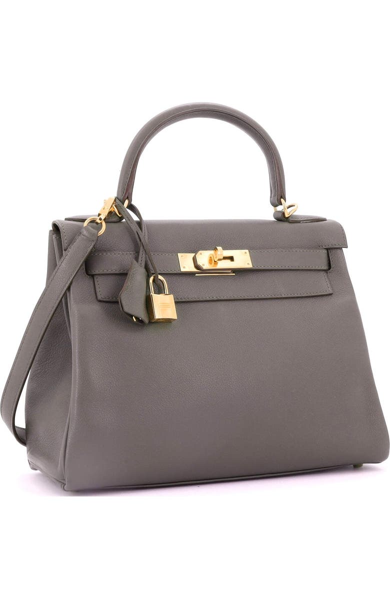 Pre-Owned Hermes Kelly Handbag Grey Evercolor with Gold Hardware 28, Alternate, color,