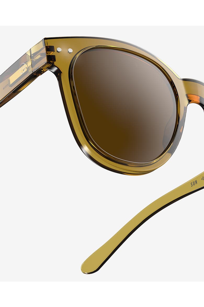 #N 53mm Trapeze Sunglasses, Alternate, color, Golden Green