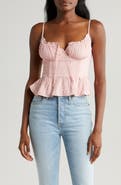 All in Favor Peplum Bustier Camisole