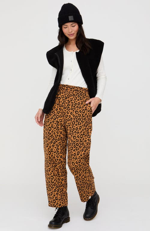 Turtledove London Organic Cotton Kate Barrel Leg Trousers In Brown