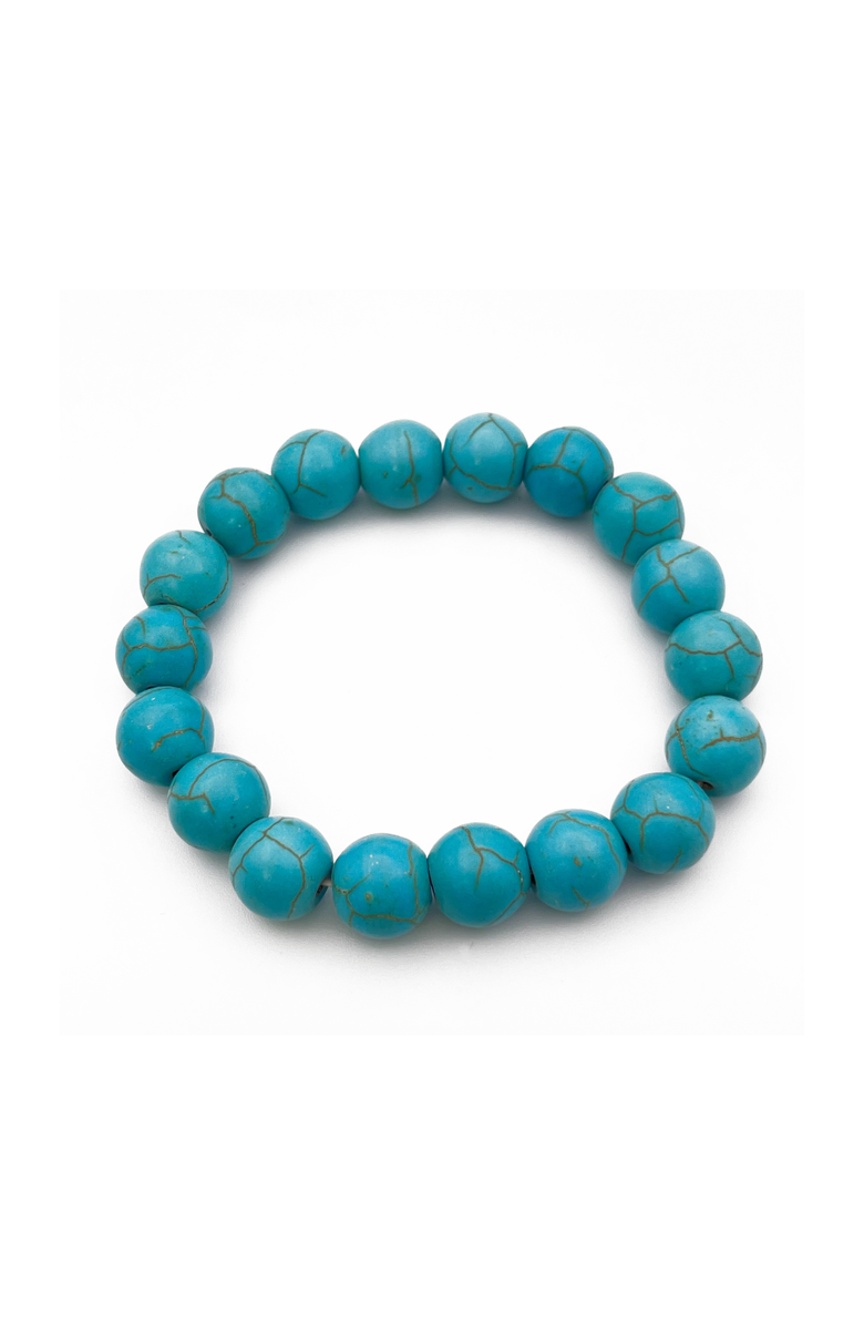 Donatello Gian Turquoise Ball Stretch Bracelet, Alternate, color, Turquoise