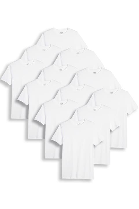 Men's Big & Tall 100% Cotton Classic Crew Neck Undershirt - 12 Pack