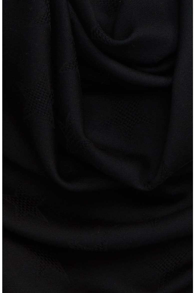 Large Mesh Stars Wool Shawl, Alternate, color, BLACK/ BLACK
