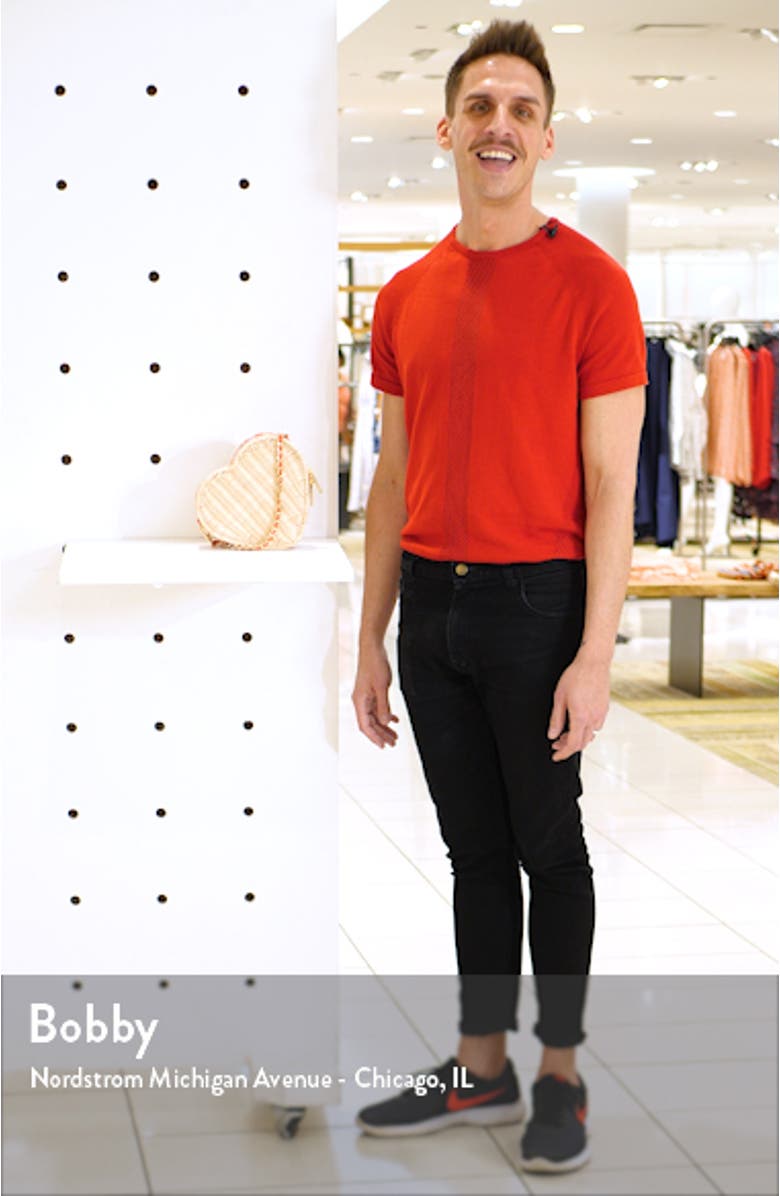 Heart Wicker Crossbody Bag, sales video thumbnail