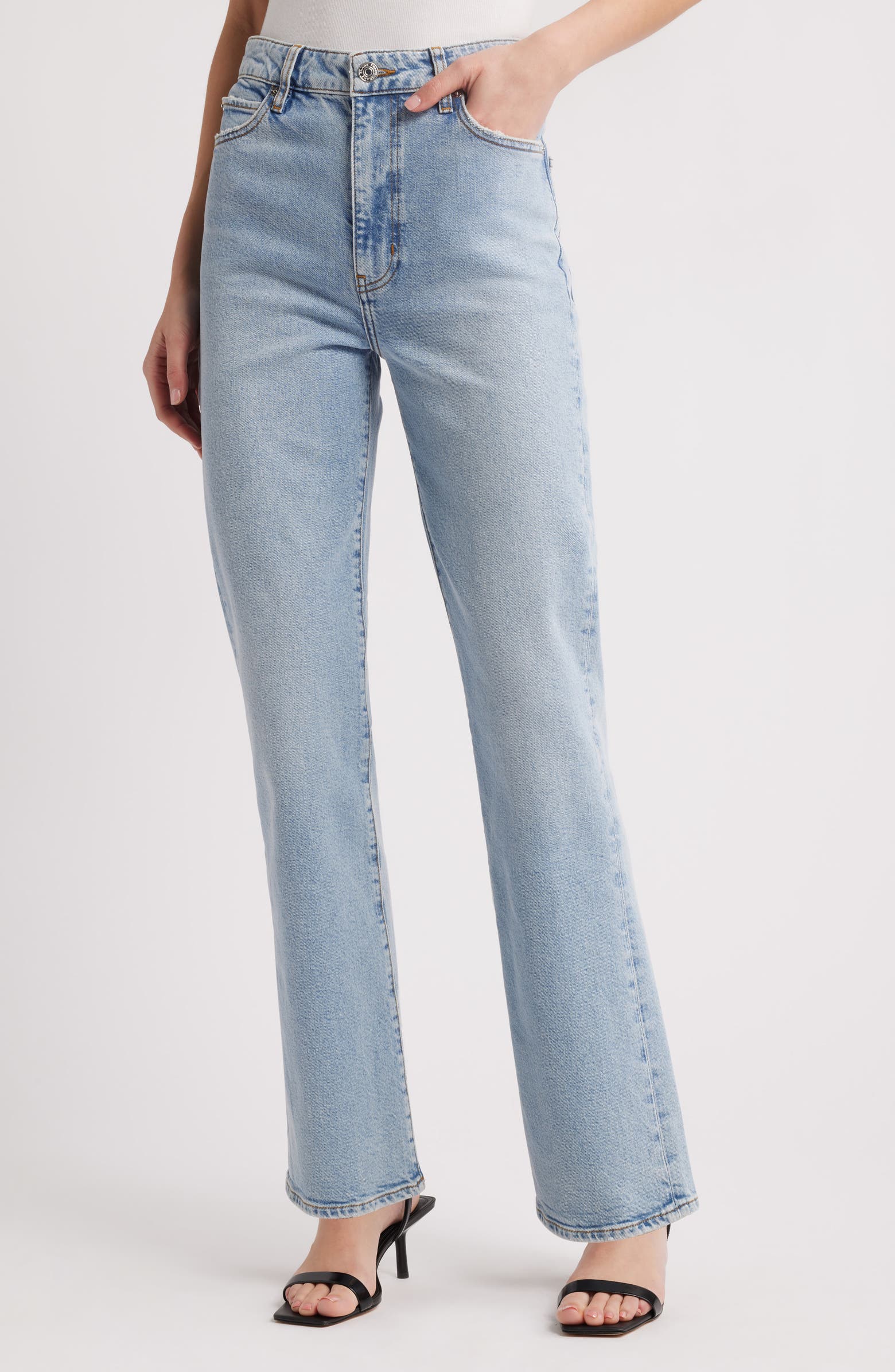 FRAME The Pixie Ruler High Waist Straight Leg Jeans | Nordstromrack