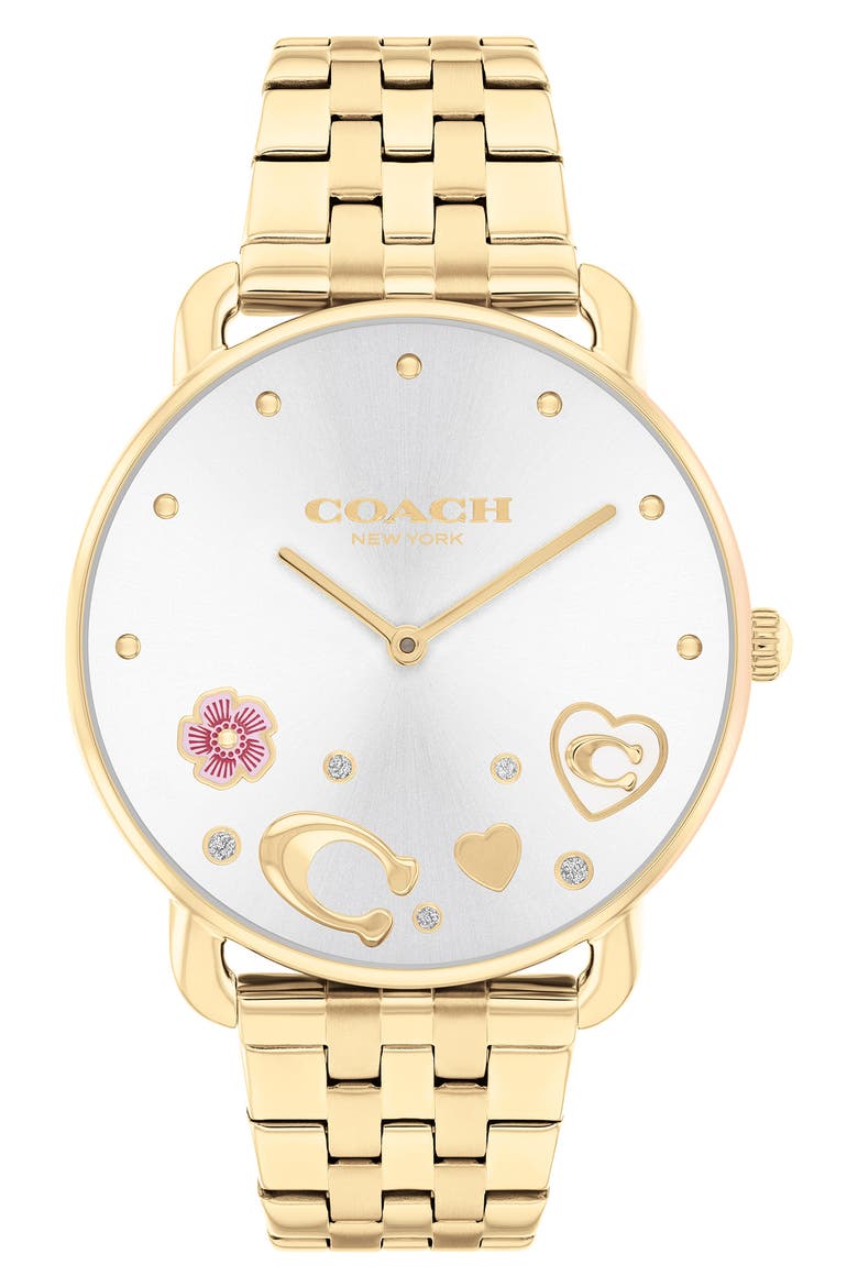 Elliot Bracelet Watch, 36mm, Main, color, WHITE SUNRAY