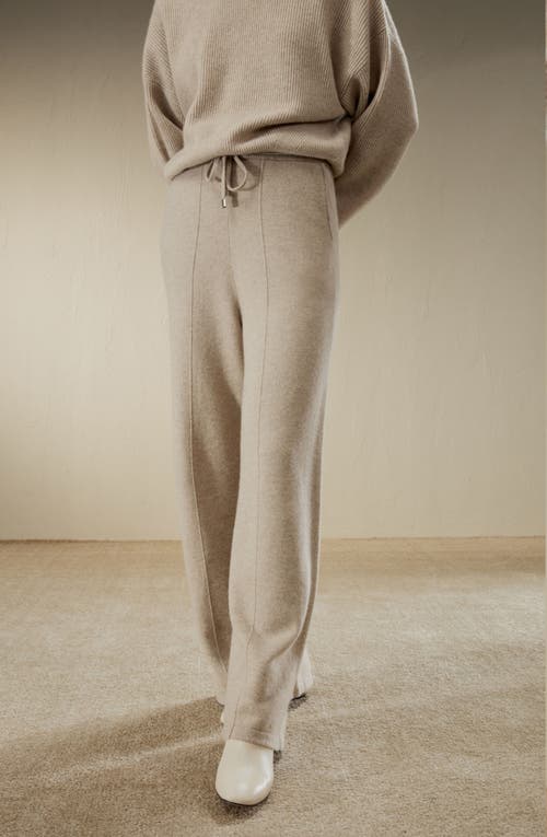 Lilysilk Fluid Cashmere Sweatpants In Beige