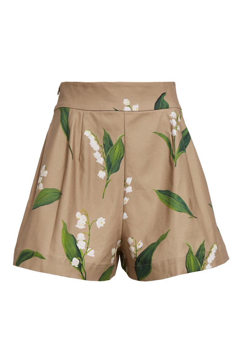 Lily of the Valley Stretch Twill Shorts, Alternate, color, WHITE/ KHAKI