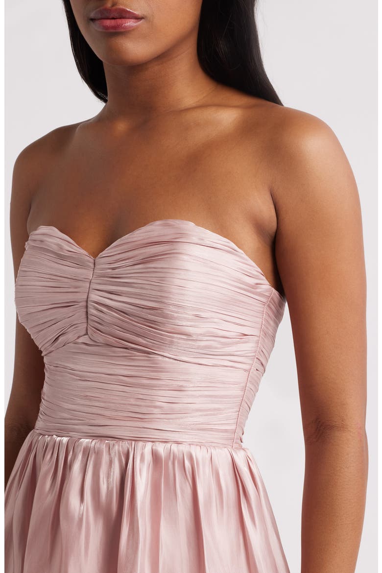 Bella Strapless Tiered Gown, Alternate, color, MAUVE