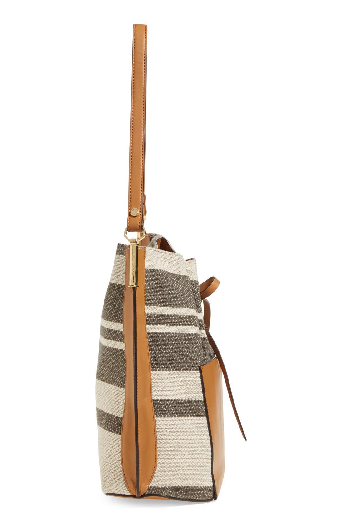 'Large Lucie' Bucket Bag, Alternate, color, STRIPE