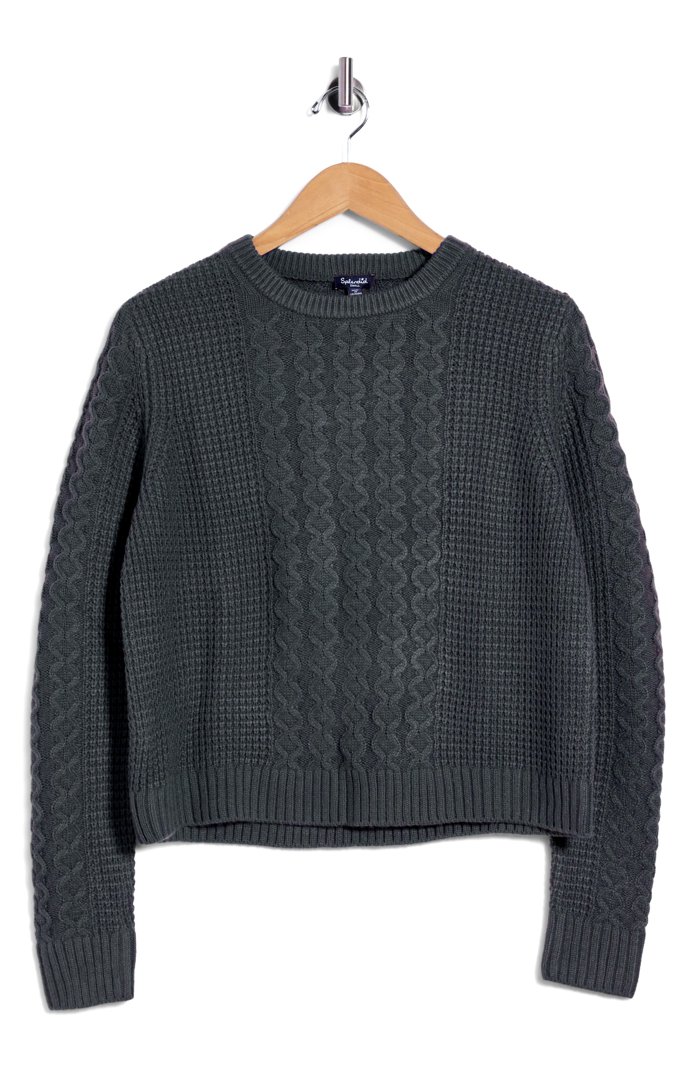 Novelty Cable Crewneck Sweater