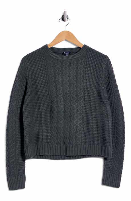 Novelty Cable Crewneck Sweater