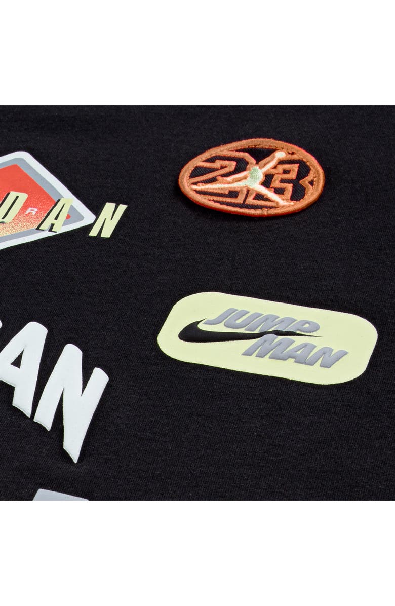 Jordan Kids' Dynasty Patch Graphic T-Shirt, Alternate, color, Black