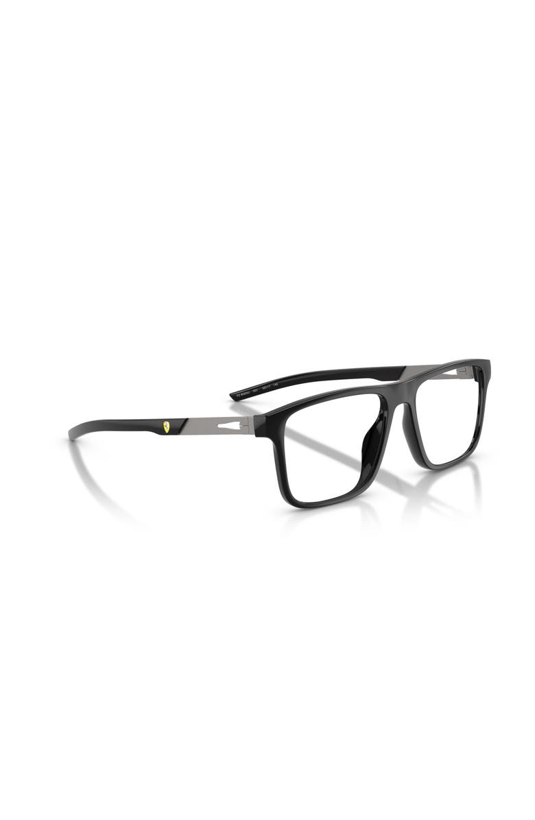 Scuderia Ferrari 53mm Rectangle optical glasses, Alternate, color, Black