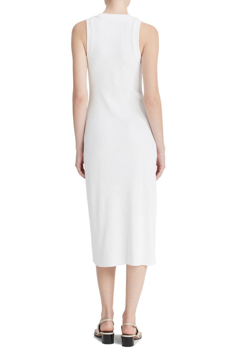 Rib Tank Midi Dress, Alternate, color, OPTIC WHITE