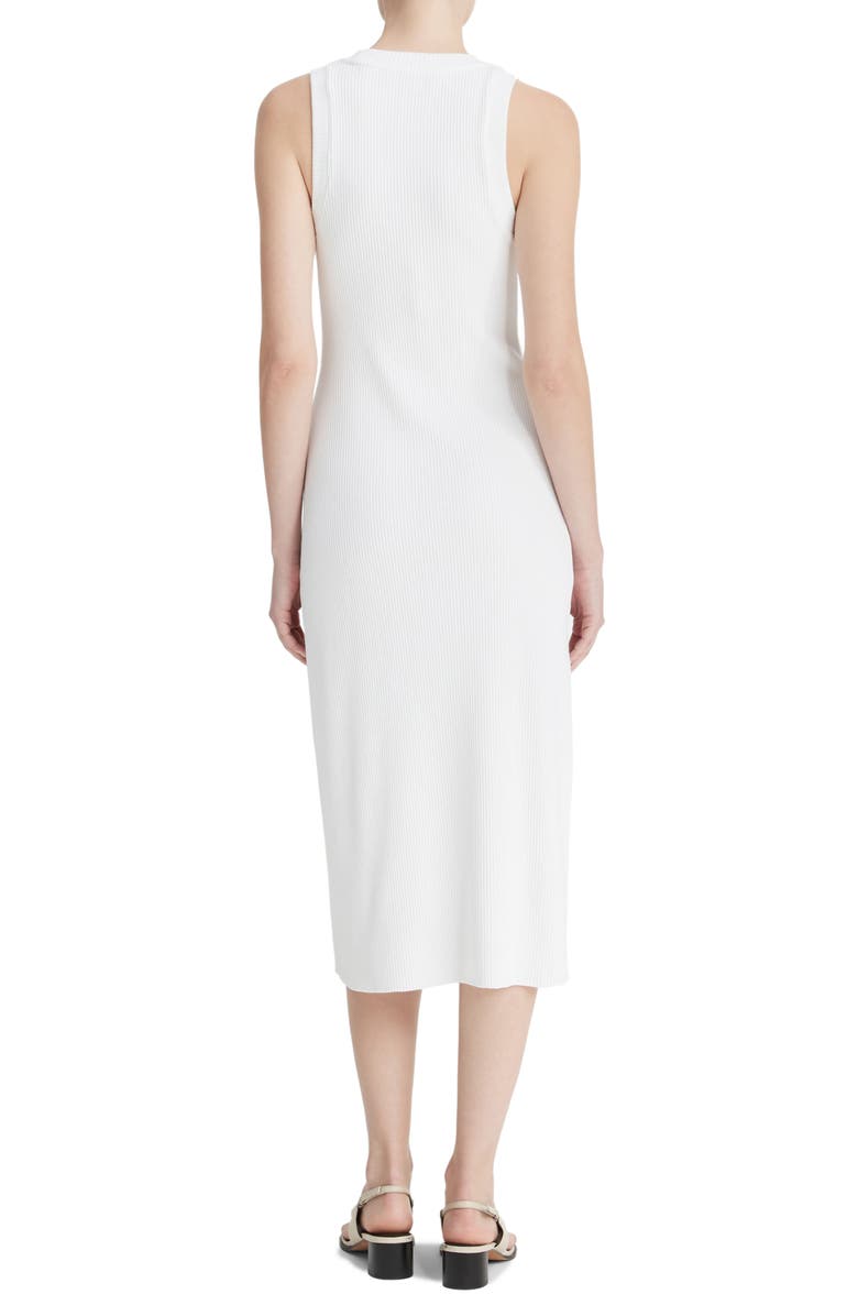 Vince Rib Tank Midi Dress, Alternate, color, Optic White