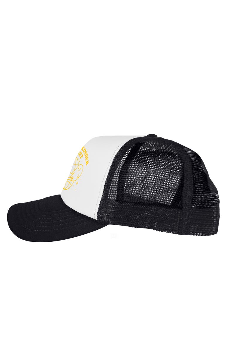 Dalix Kinder Planet Snapback Trucker Hat, Alternate, color, Black White