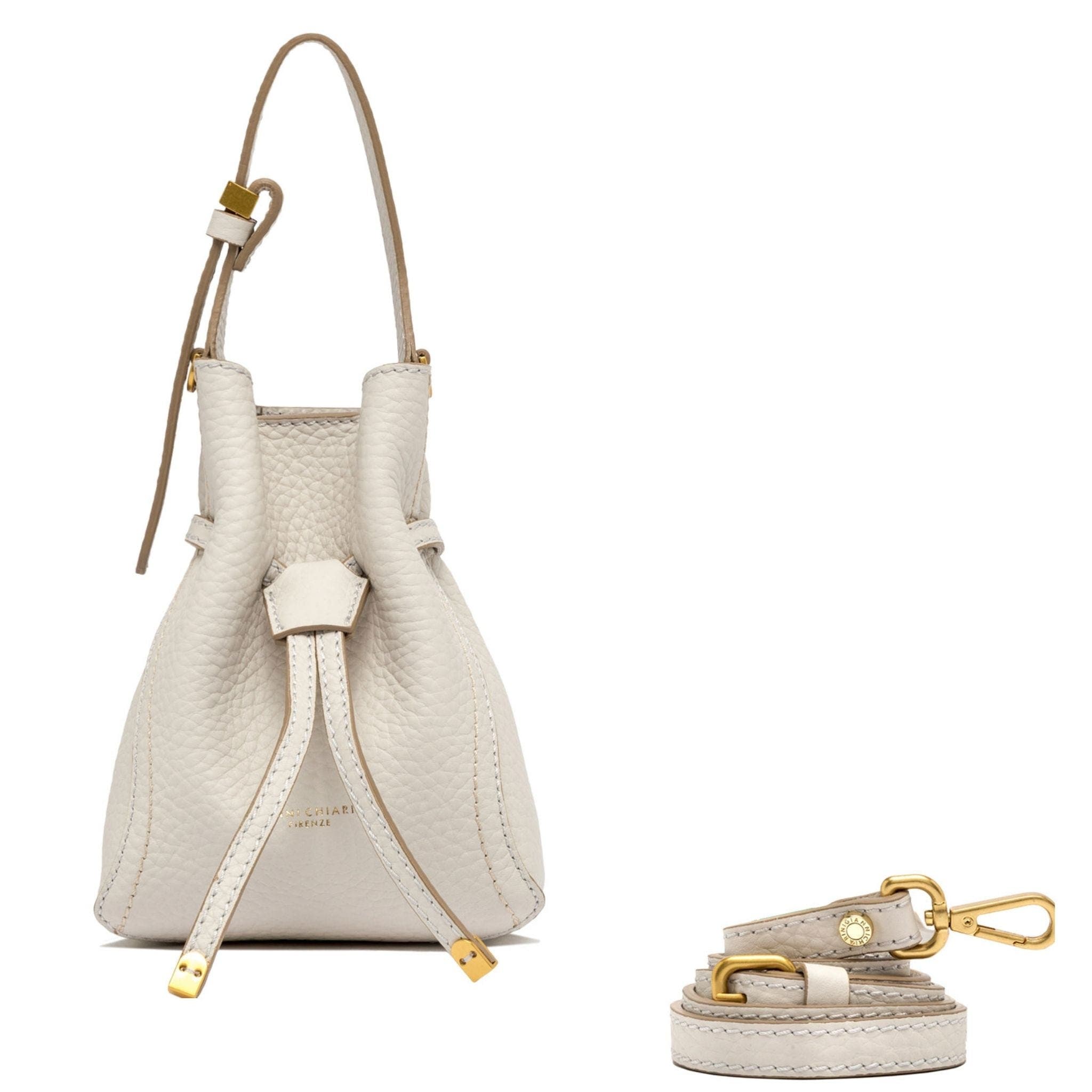 Gianni Chiarini Sienna Off White Leather Bucket Bag, Main, color, Off-White